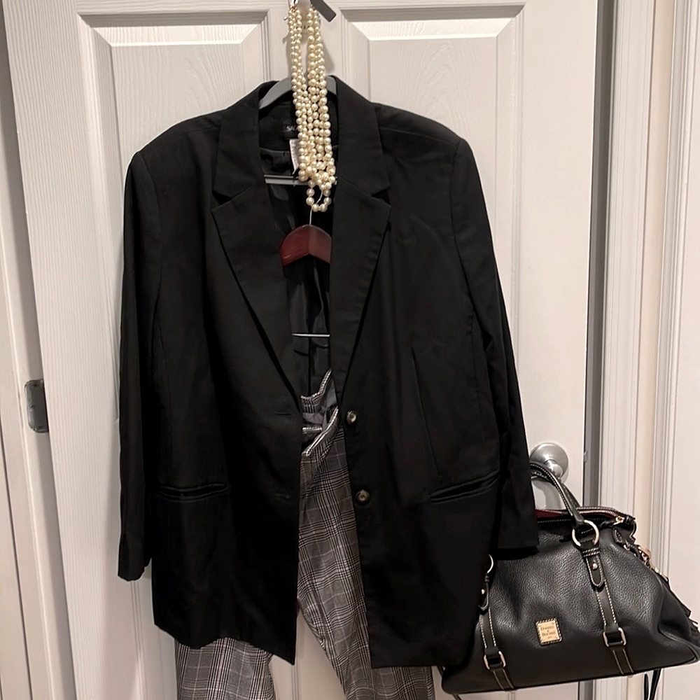 VINTAGE lightweight wool plus size womens blazer